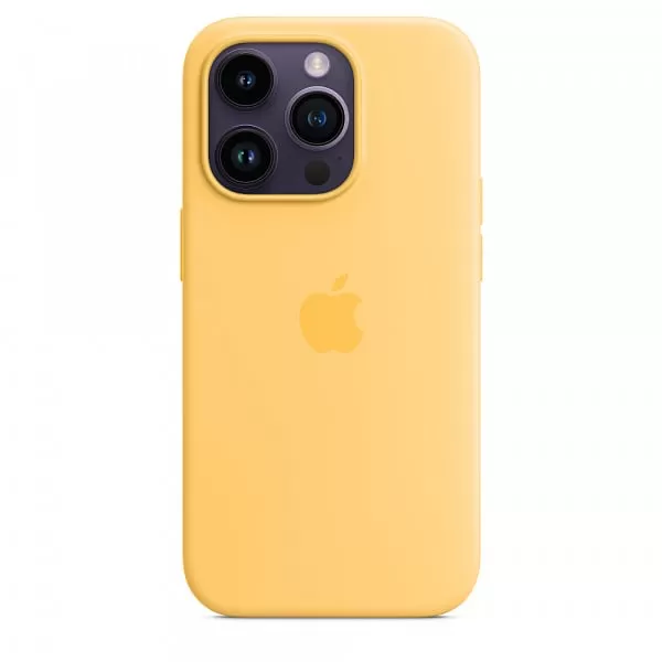 Чехол силиконовый MagSafe iPhone 14/14 Pro, желтый