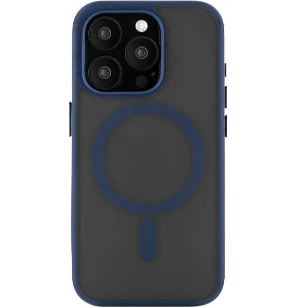 Чехол защитный uBear Cloud Mag Case, iPhone 16 Pro, MagSafe, темно-синий