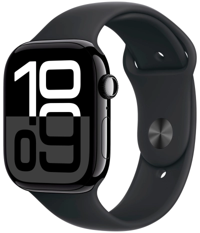 Apple Watch Series 10 42 мм, черный глянец, размер S/M