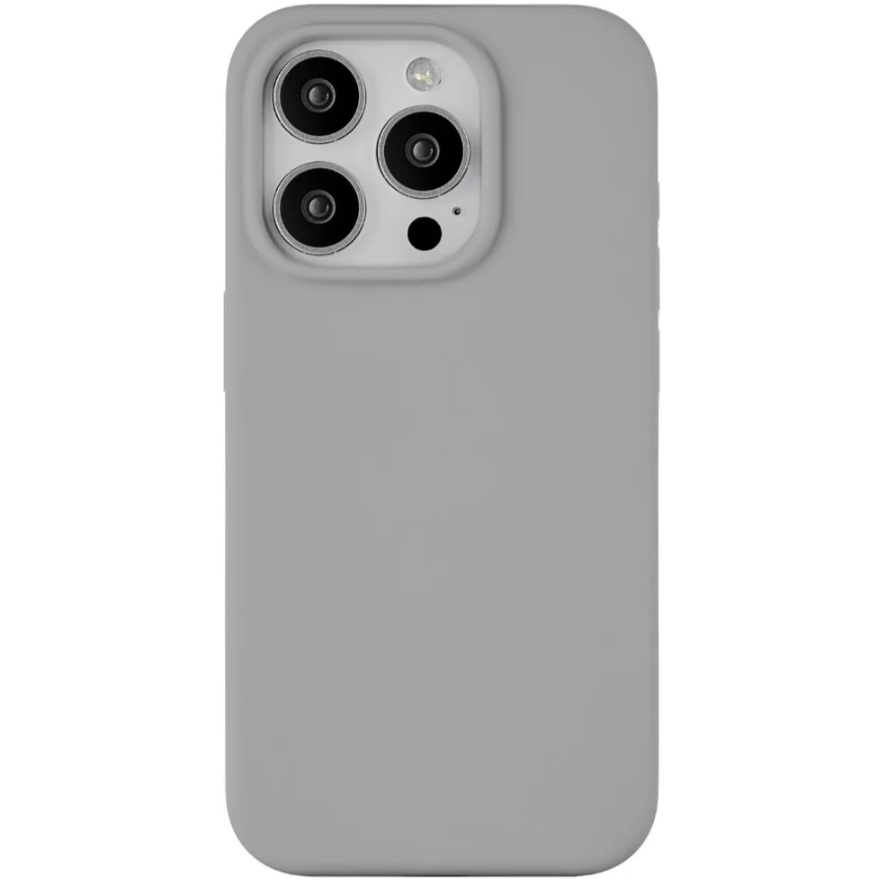 Чехол силиконовый MagSafe uBear  iPhone 16 Pro, светло-серый